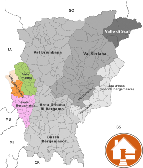 Area di Bergamo città e zone limitrofe