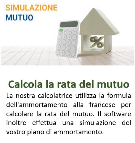 Calcolatrice della rata del mutuo